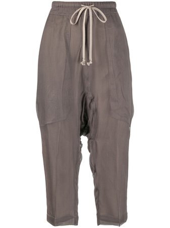 Rick Owens drop-crotch Cropped Trousers - Farfetch