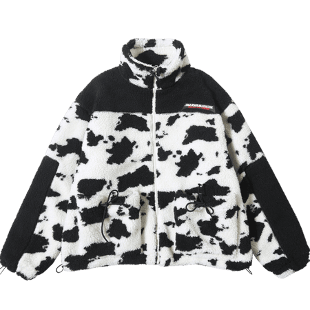 ✯ noxexit.com ✯ cow print snow coat y2k ✯ jacket ✯