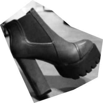 chunky black grunge heel boots