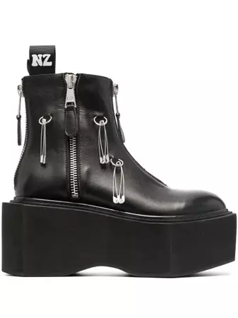 Natasha Zinko Platform Zipped 95mm Boots - Farfetch