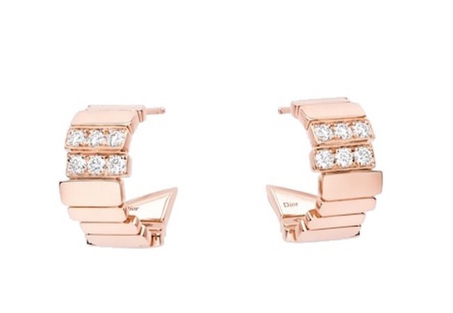 gold pink earrings | DIOR