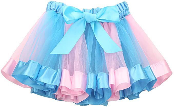Pastel pink and blue skirt