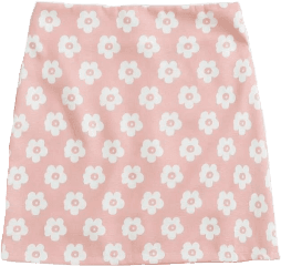 Pastel Pink Skirt With White Flowers 🌸💭