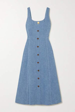Denim Midi Dress - Light blue