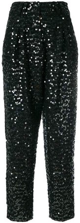 sequin embellished trousers