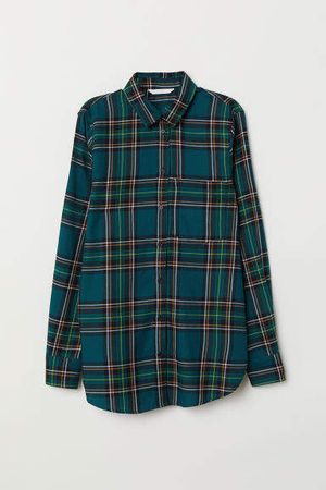 Checked Shirt - Turquoise