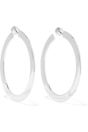 Jennifer Fisher | Drew silver-plated hoop earrings | NET-A-PORTER.COM