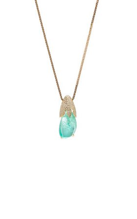 Glacial 18k Yellow Gold Emerald Necklace By M.spalten | Moda Operandi