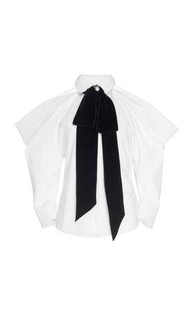 Cold-Shoulder Bow Shirt by Ralph&Russo | Moda Operandi