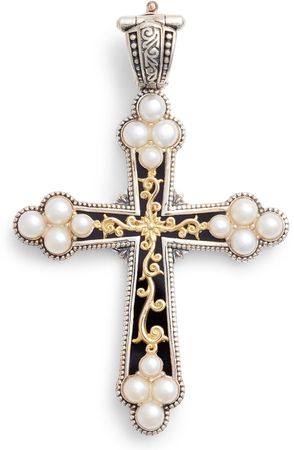 Thalia Pearl Cross Pendant