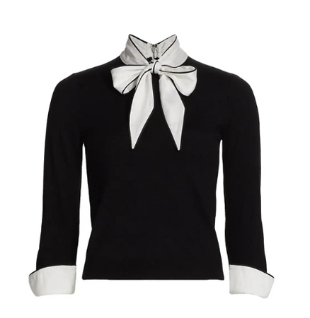Black Sweater with White bow