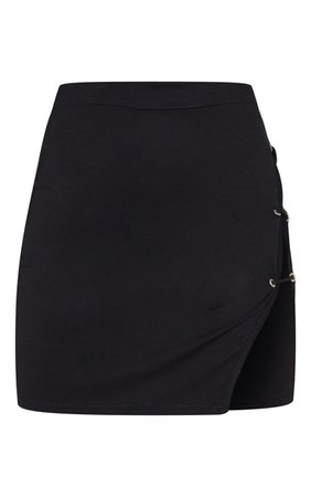 Petite Black Oriental Mini Skirt | Petite | PrettyLittleThing