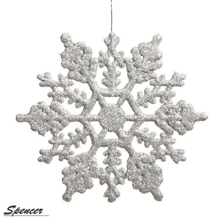 Spencer 4 inch Pack of 36 White Glitter Snowflake Christmas Ornaments Xmas Tree Hanging Decoration - Walmart.com - Walmart.com