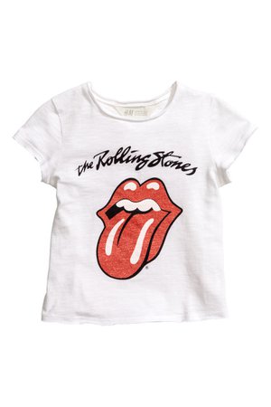 Printed T-shirt - White/Rolling stones - Kids | H&M GB