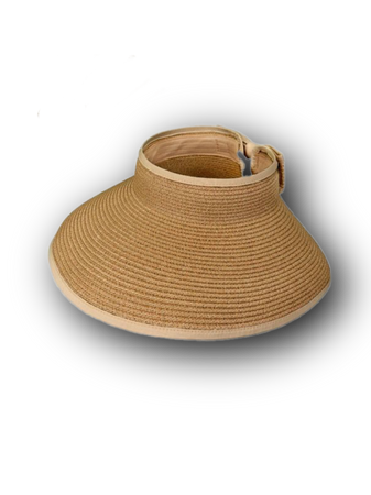 SUN CUBE Womens Sun Visor Hat, Beach Straw Roll Up Ponytail Hat, Wide Brim Sun Hat for Summer UV Protection Foldable