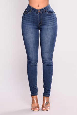 *clipped by @luci-her* Ezra Skinny Jeans - Dark - Jeans - Fashion Nova