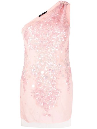 Amen sequin-embellished one-shoulder Mini Dress - Farfetch