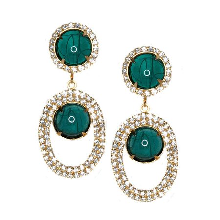 Emerald drop earrings
