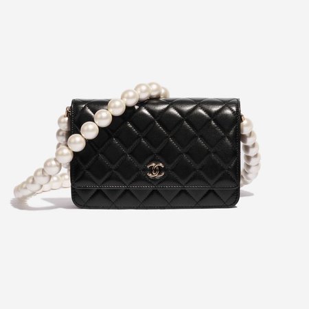 Chanel Timeless WOC Lambskin Black Big Pearls | SACLÀB