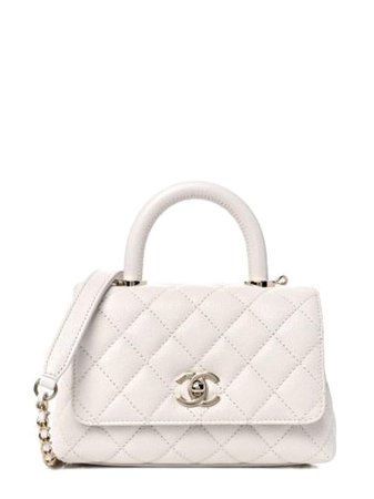 Chanel Pre-Owned Mini Coco Handle White - Farfetch
