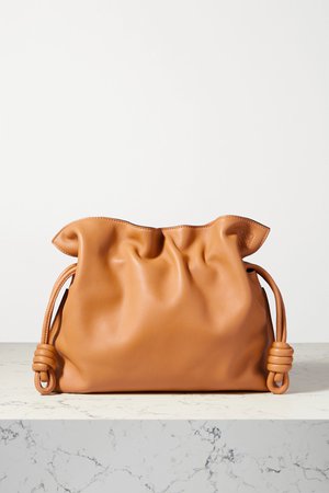 Camel Flamenco leather clutch | Loewe | NET-A-PORTER