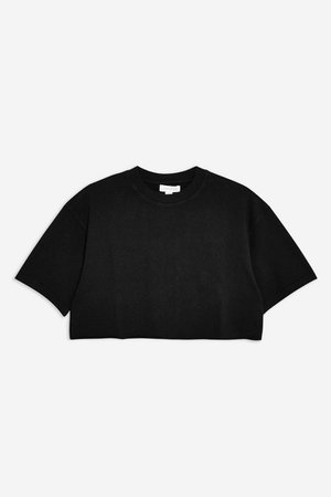 Black Washed Cropped T-Shirt | Topshop