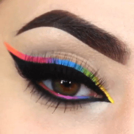Rainbow Eye Color Makeup #2