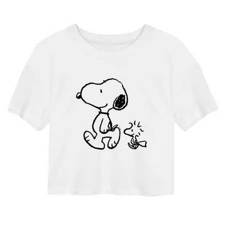 Peanuts Snoopy Pals Graphic Cropped Tee