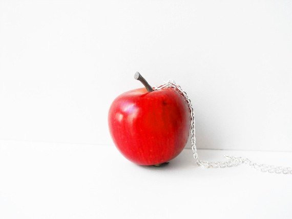 Petite Pomme Red Apple Necklace