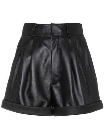 Saint Laurent high-waisted Leather Shorts - Farfetch