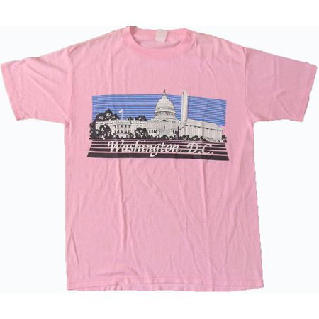 Vintage 80s Wasington DC White House Pink T Shirt