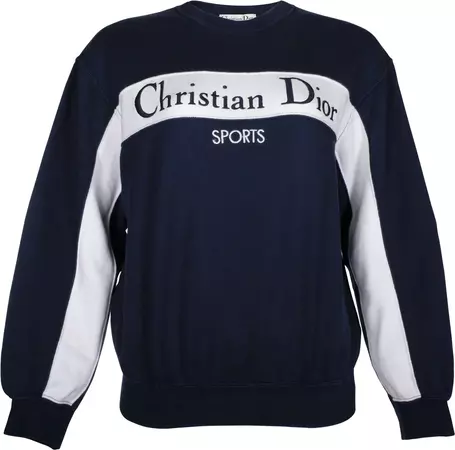 Christian Dior Navy Sports Sweatshirt | EL CYCER