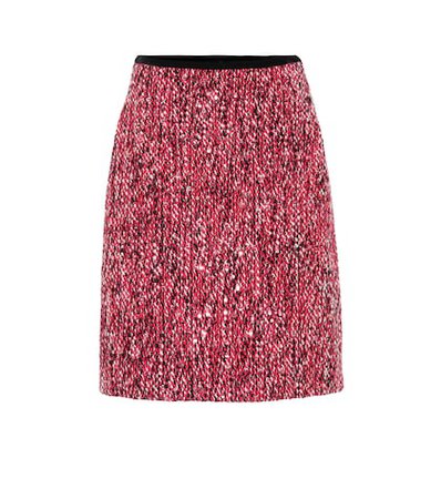 Sequined tweed skirt