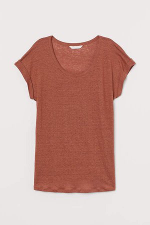 MAMA Linen T-shirt - Orange
