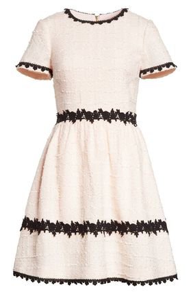White and Black Lace Dress