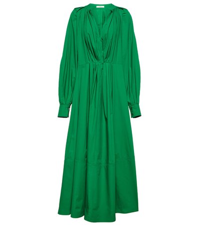 CO - Pleated cotton poplin maxi dress | Mytheresa