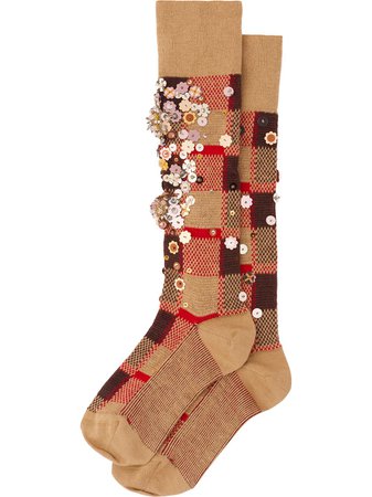 Miu Miu sequin-embellished Wool Socks - Farfetch