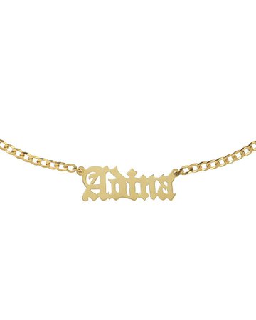 Gothic Nameplate Choker – Adina's Jewels