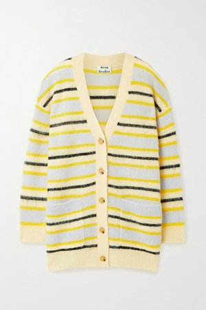 Acne Studios | Keda striped knitted cardigan | NET-A-PORTER.COM