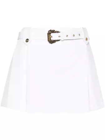 Versace Jeans Couture pleat-detail Crepe Mini Skirt - Farfetch
