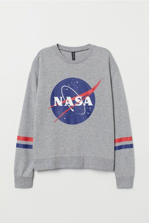 Sweatshirt - Light grey marl/NASA - | H&M GB