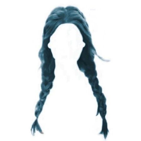 blue double braids