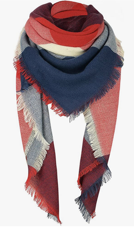 red blue scarf