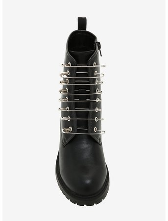 Safety Pin Combat Boots