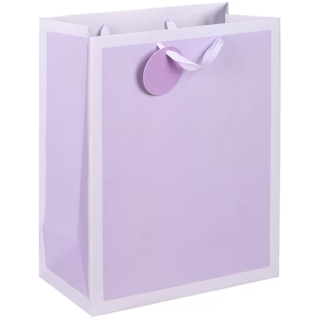 large purple gift bag