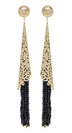 Mistico Gold-Tone Beaded Fringe Earrings by Rosantica | Moda Operandi