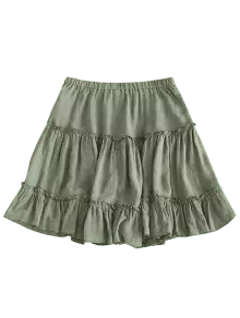 Green Ruffle Skirt