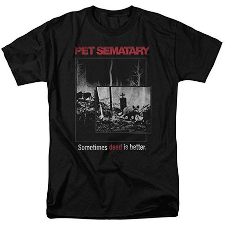 Pet Sematary 1989 Horror Movie Sometimes Dead is Better Cat Adult T-Shirt: Clothing