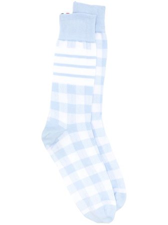 Thom Browne Check Cotton Socks - Farfetch