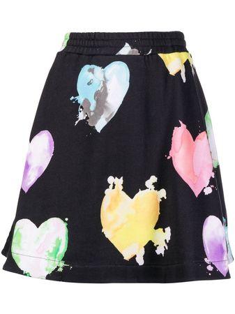 MSGM heart-print Pattern Skirt - Farfetch